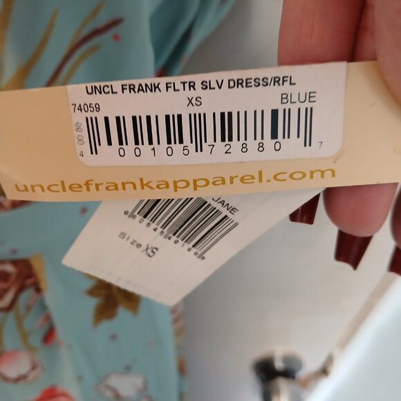 Uncle Frank Aqua Rose Dress - Picture 7 of 14